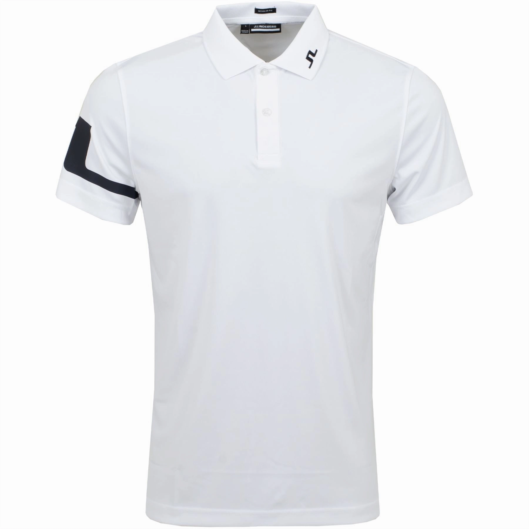 Heath Regular Fit TX Jersey Polo White J.Lindeberg Golfwear for Men