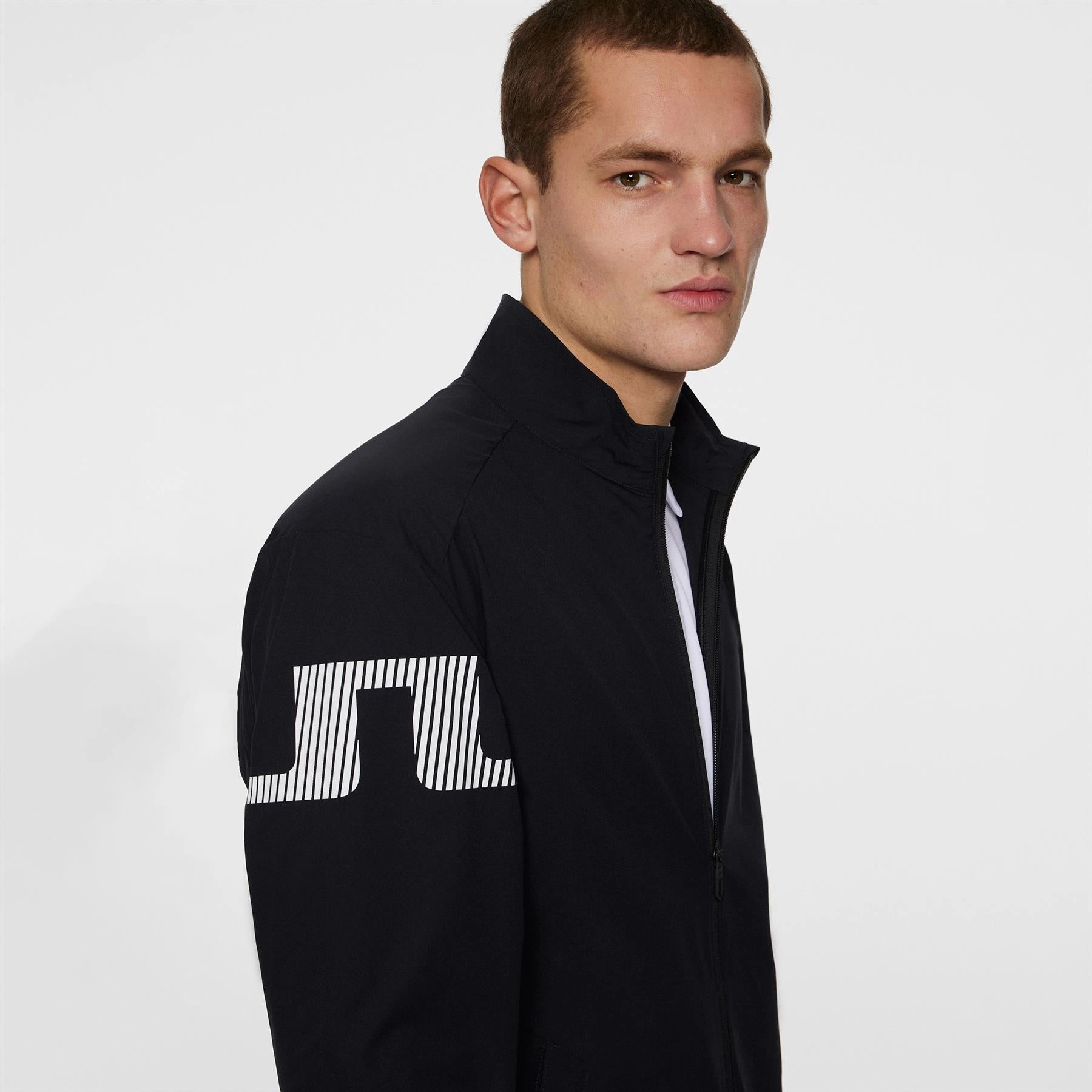 Heath Shell Wind Jacket Black J.Lindeberg Golfwear for Men