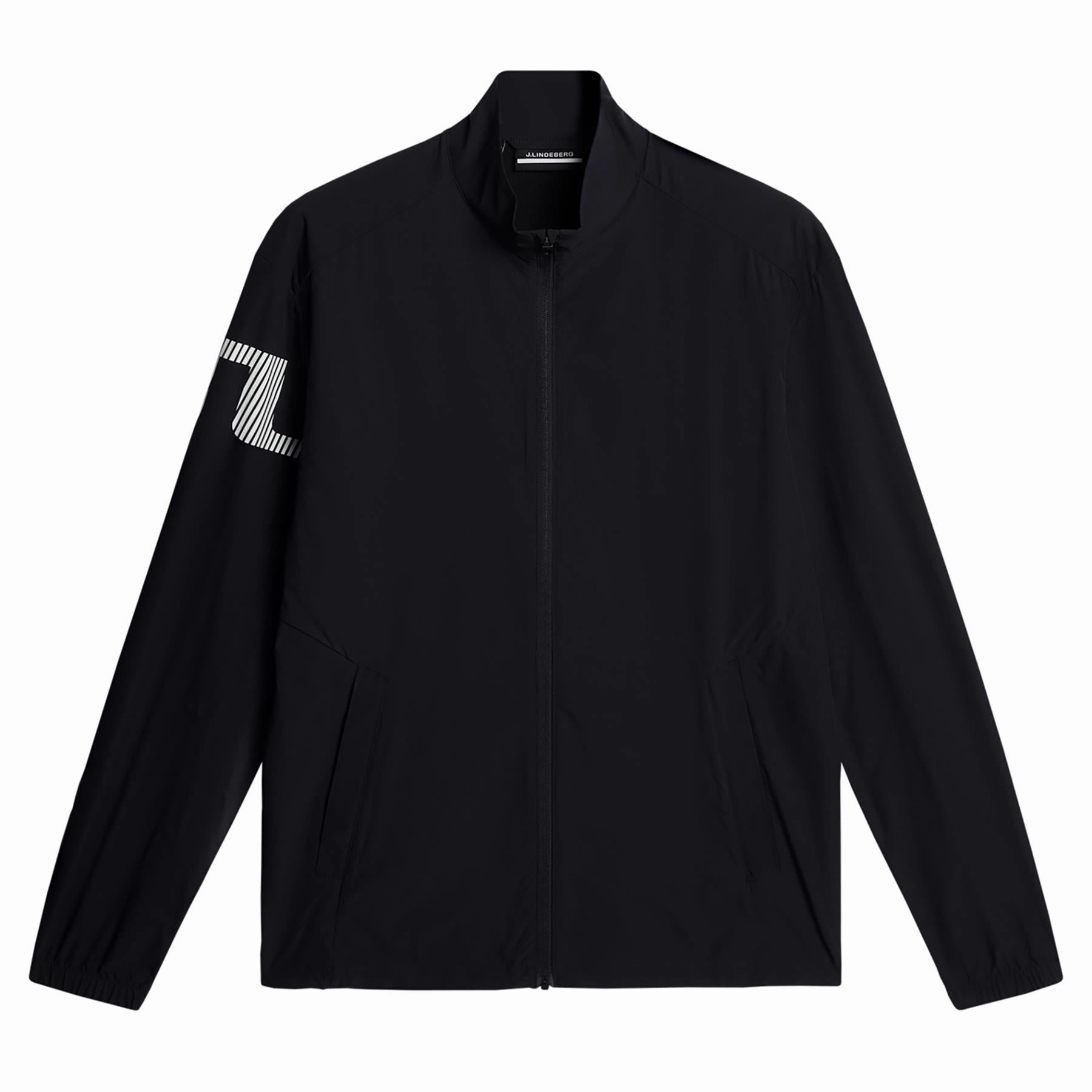 Heath Shell Wind Jacket Black J.Lindeberg Golfwear for Men
