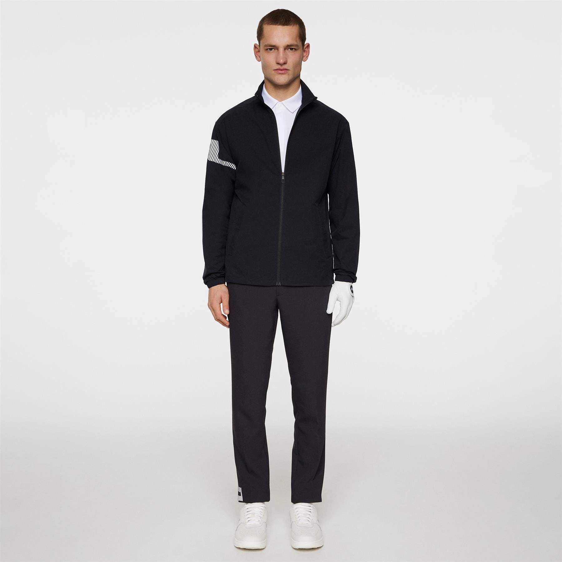 Heath Shell Wind Jacket Black J.Lindeberg Golfwear for Men
