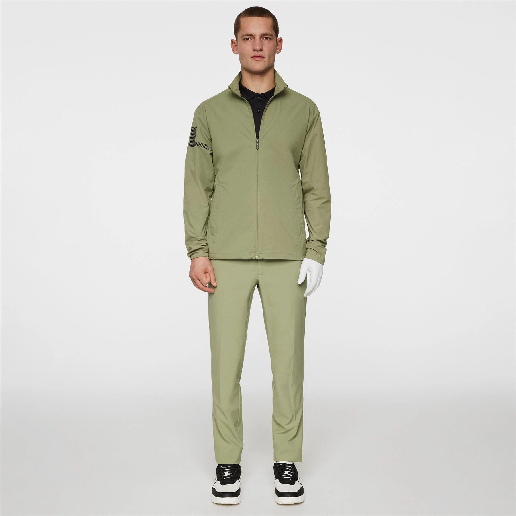 Heath Shell Wind Jacket Oil Green J.Lindeberg Golfwear for Men
