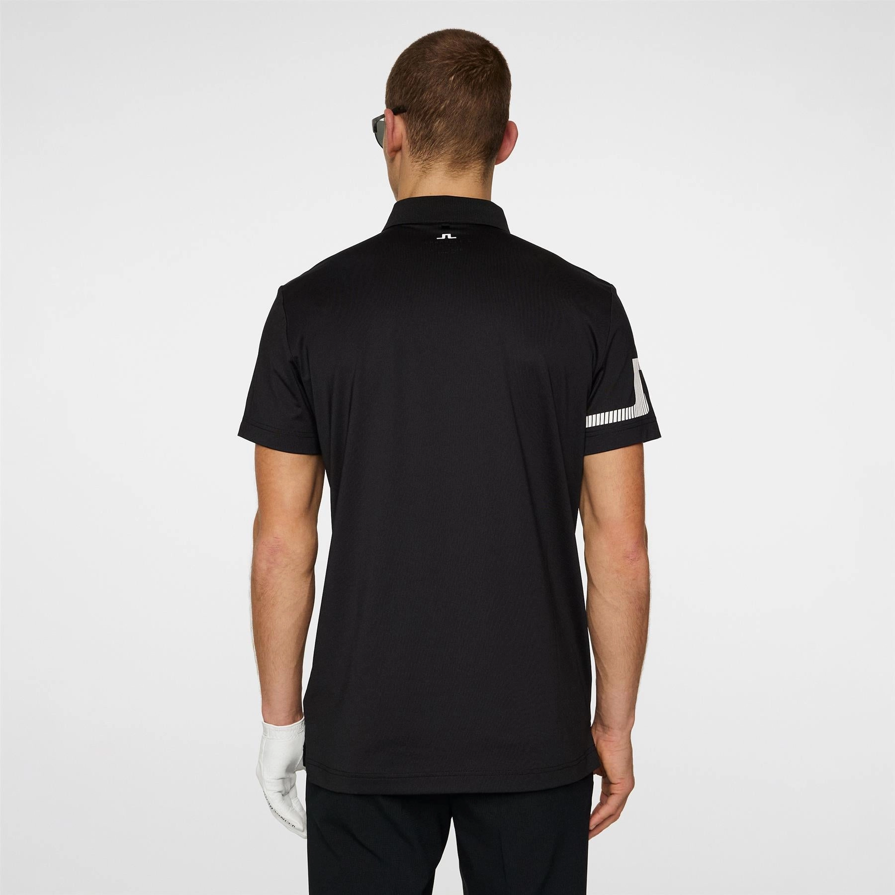 Heath Strike Regular Fit Polo Black J.Lindeberg Golfwear for Men