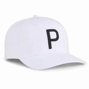 Heritage P Tech Cap White Glow/Puma Black Puma men's athletic clothing