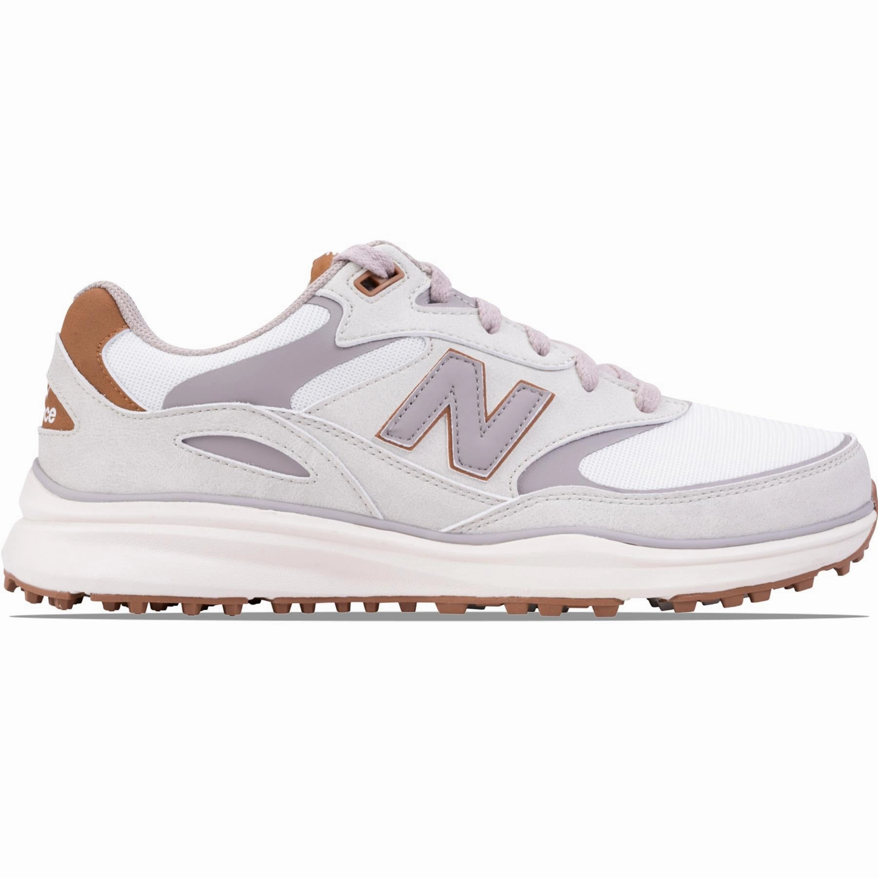 Heritage Waterproof Spikeless Golf Shoes Sand New Balance men's golf footwear