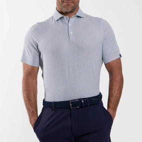 Hollow Pima Polo Powder Blue/Atlanta Blue Kjus men's performance outerwear