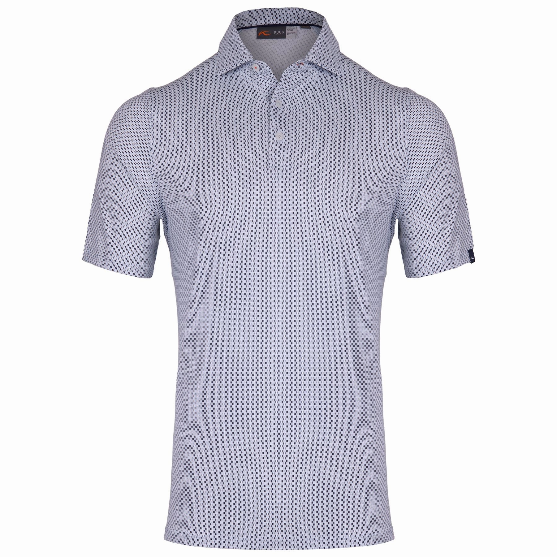 Hollow Pima Polo Powder Blue/Atlanta Blue KJUS Men's Performance Clothing
