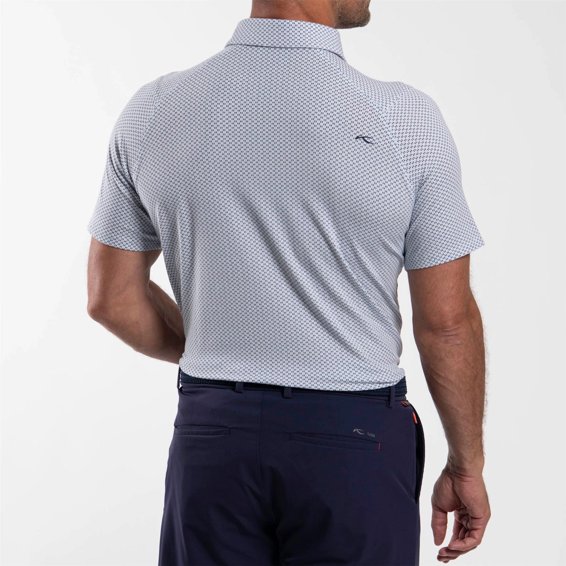 Hollow Pima Polo Powder Blue/Atlanta Blue KJUS Men's Performance Clothing