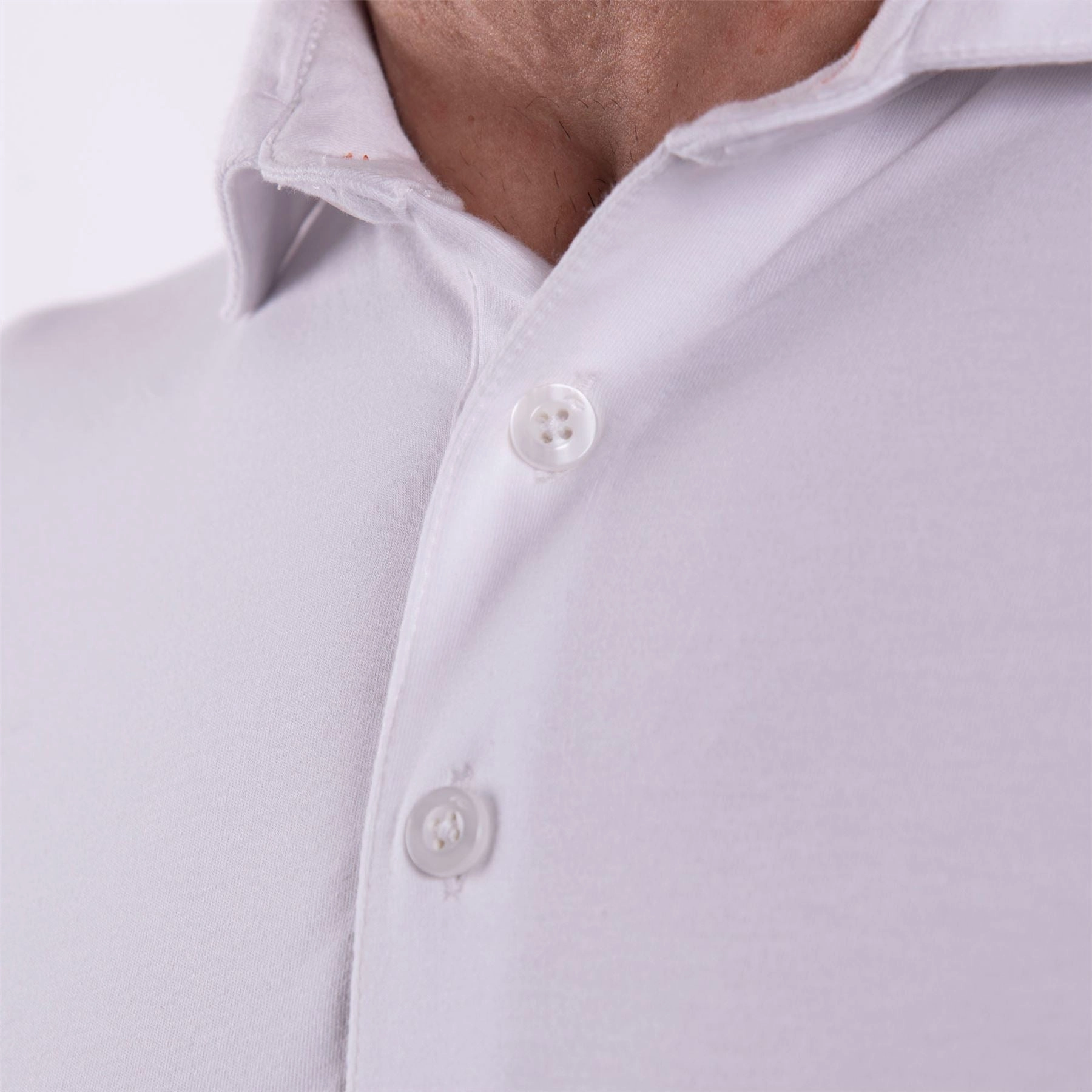 Hollow Pima Polo White KJUS Men's Performance Clothing
