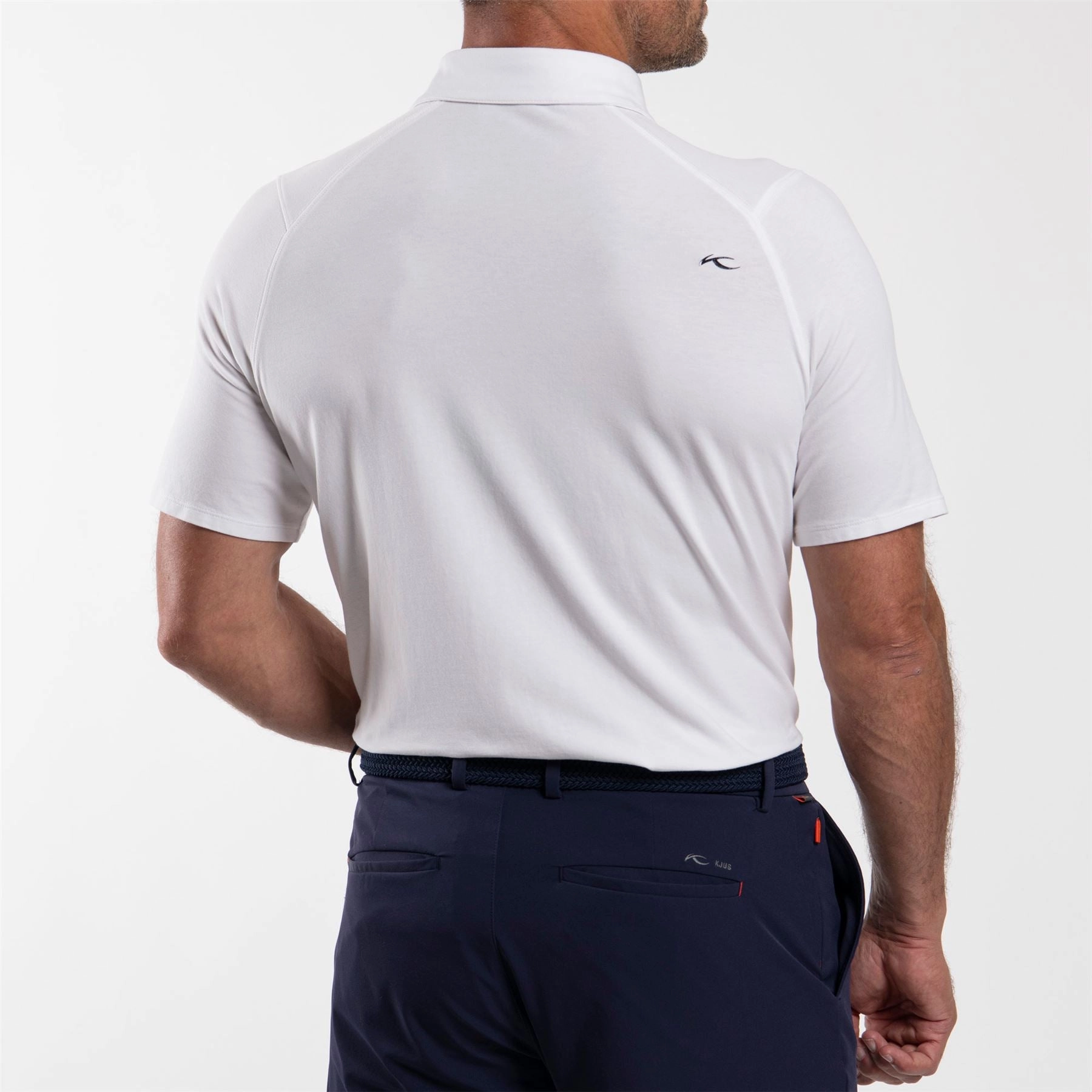 Hollow Pima Polo White KJUS Men's Performance Clothing