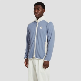 Hybrid Fleece Mid Layer Blue Manors mens classic apparel