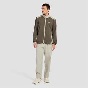 Hybrid Fleece Mid Layer Olive Manors mens classic apparel