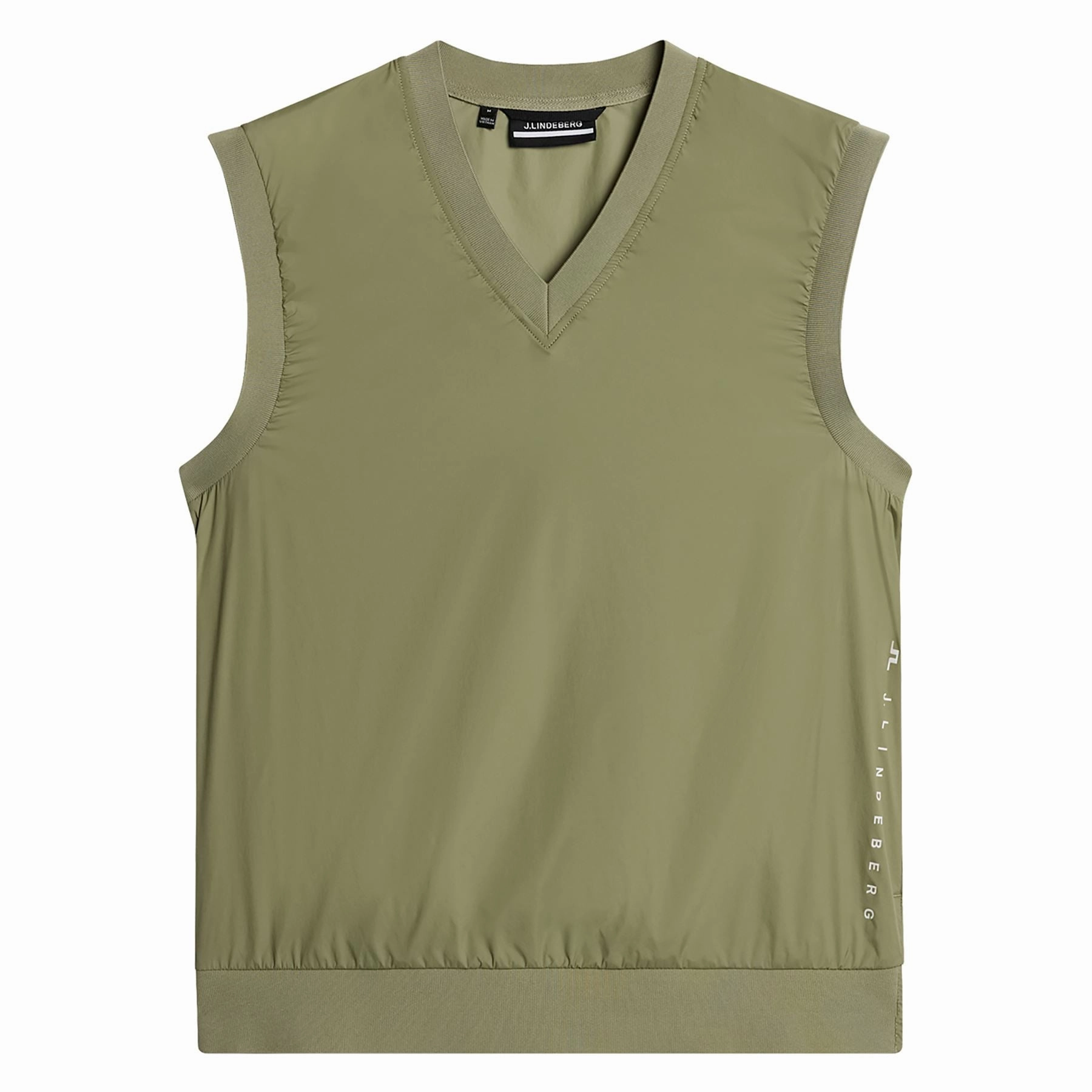 Hybrid Windbreaker Gilet Oil Green J.Lindeberg Golfwear for Men