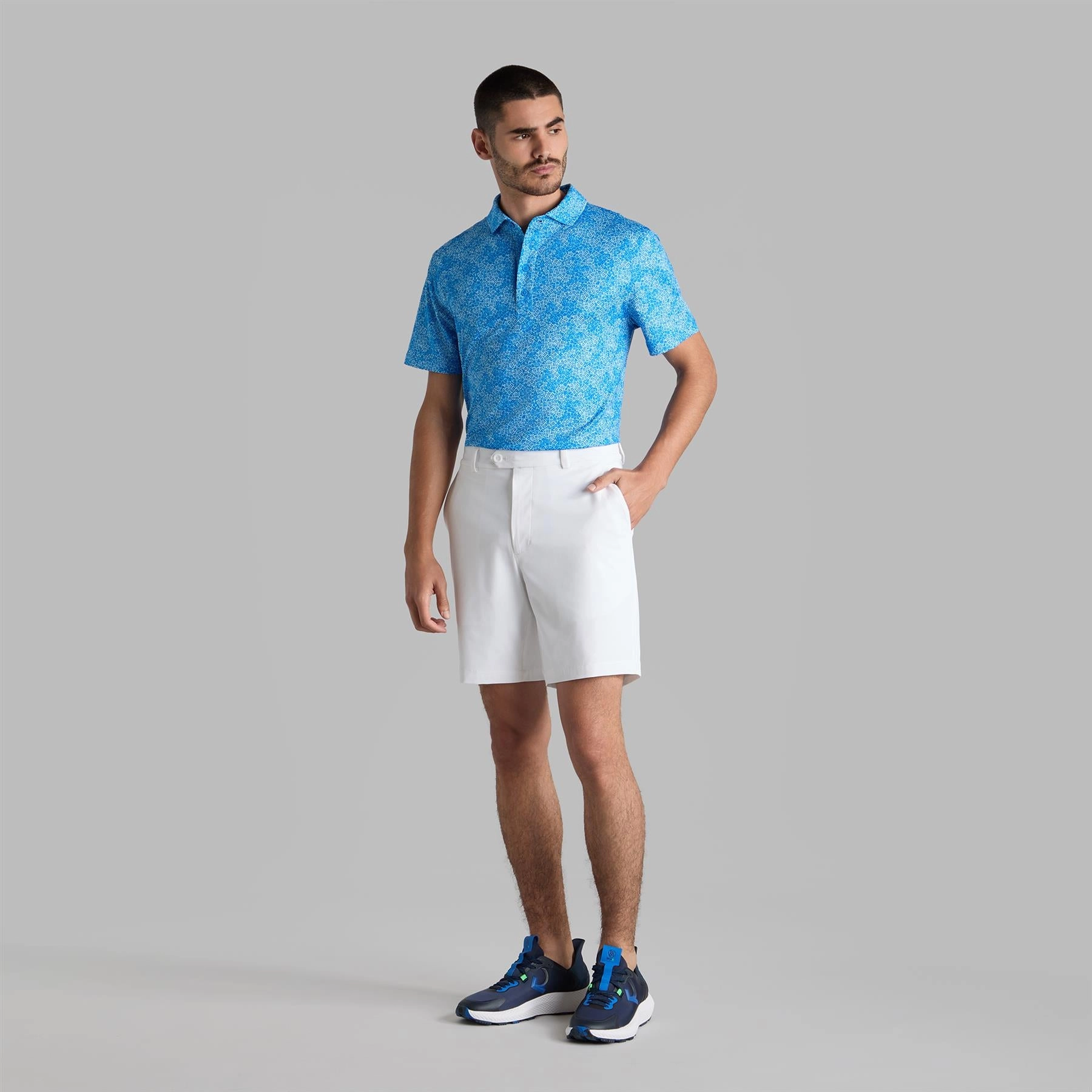 Hydrangea Tech Jersey Polo Lisbon G/Fore men's golf fashion