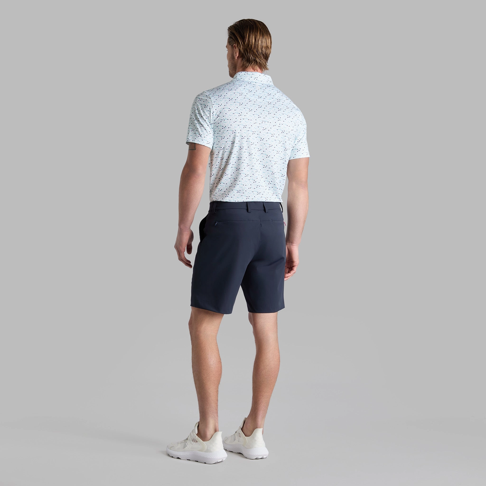 Hydrangea Tech Jersey Polo Menthol G/Fore Men's Fashion