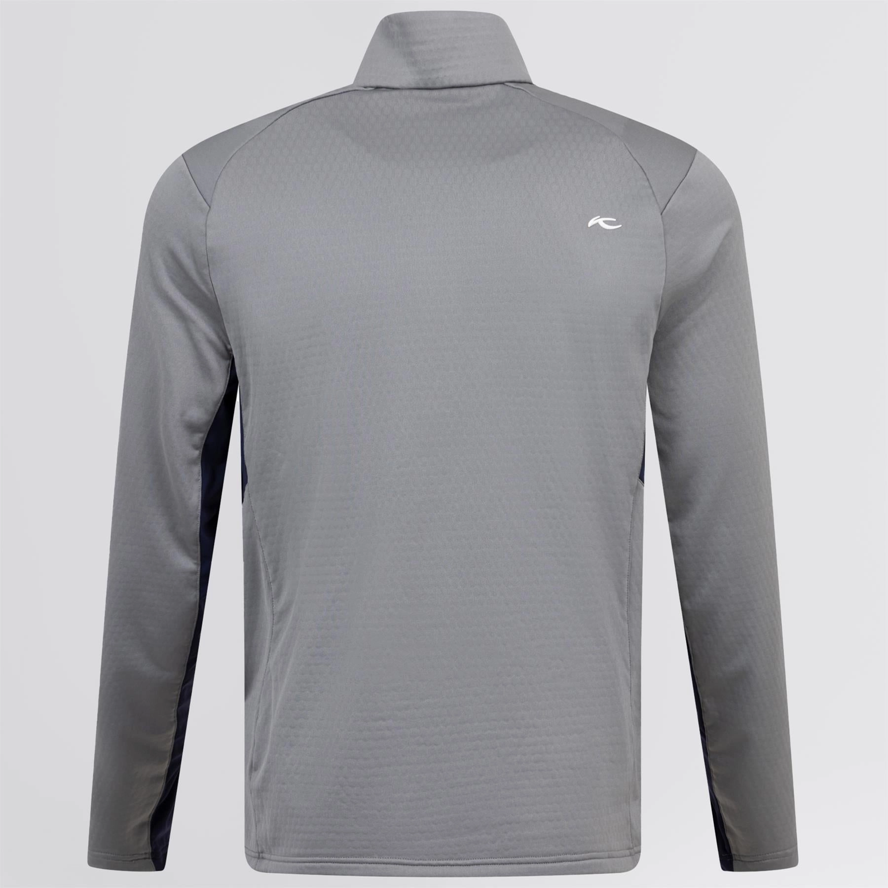 Hydraulic Half Zip Mid Layer Pewter/Atlantic Blue KJUS Men's Performance Clothing