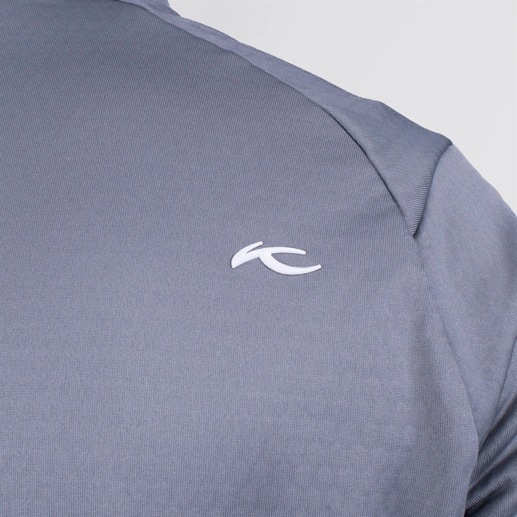 Hydraulic Half Zip Mid Layer Pewter/Atlantic Blue KJUS Men's Performance Clothing