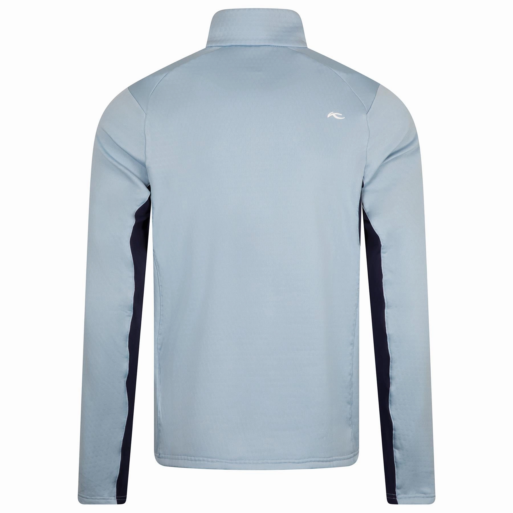 Hydraulic Half Zip Mid Layer Powder Blue/Atlanta Blue KJUS Men's Performance Clothing