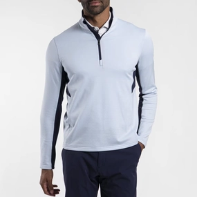 Hydraulic Half Zip Mid Layer Powder Blue/Atlanta Blue Kjus men's performance outerwear