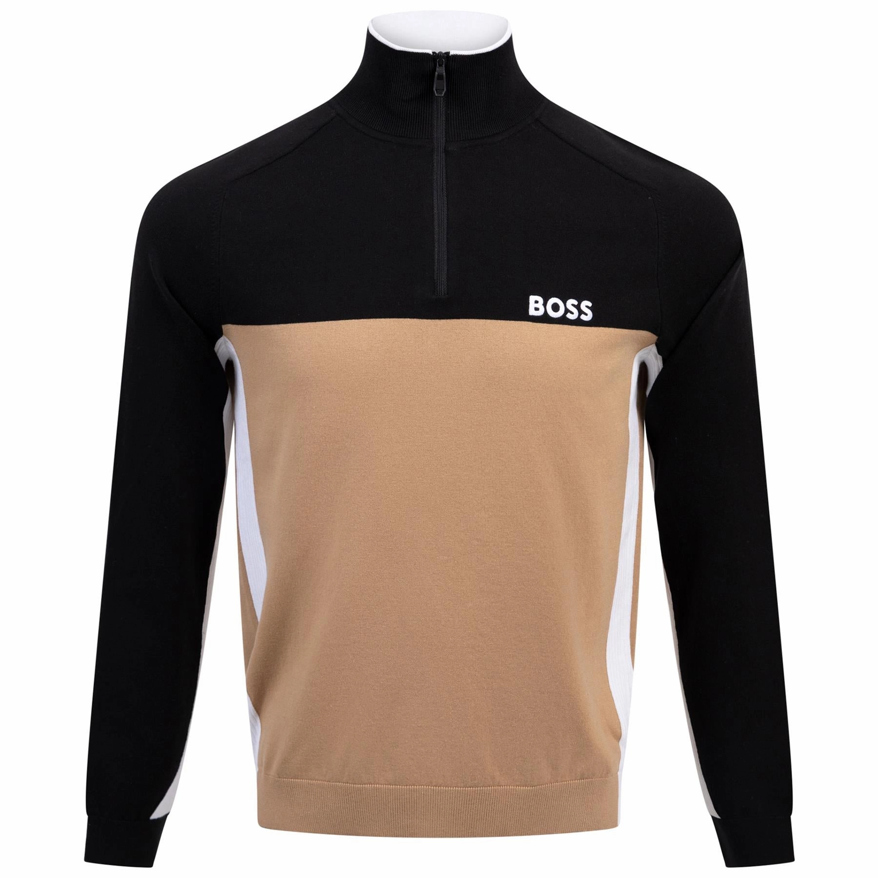Hydro 1 Quarter Zip Mid Layer Black Boss men's fashion and office attire