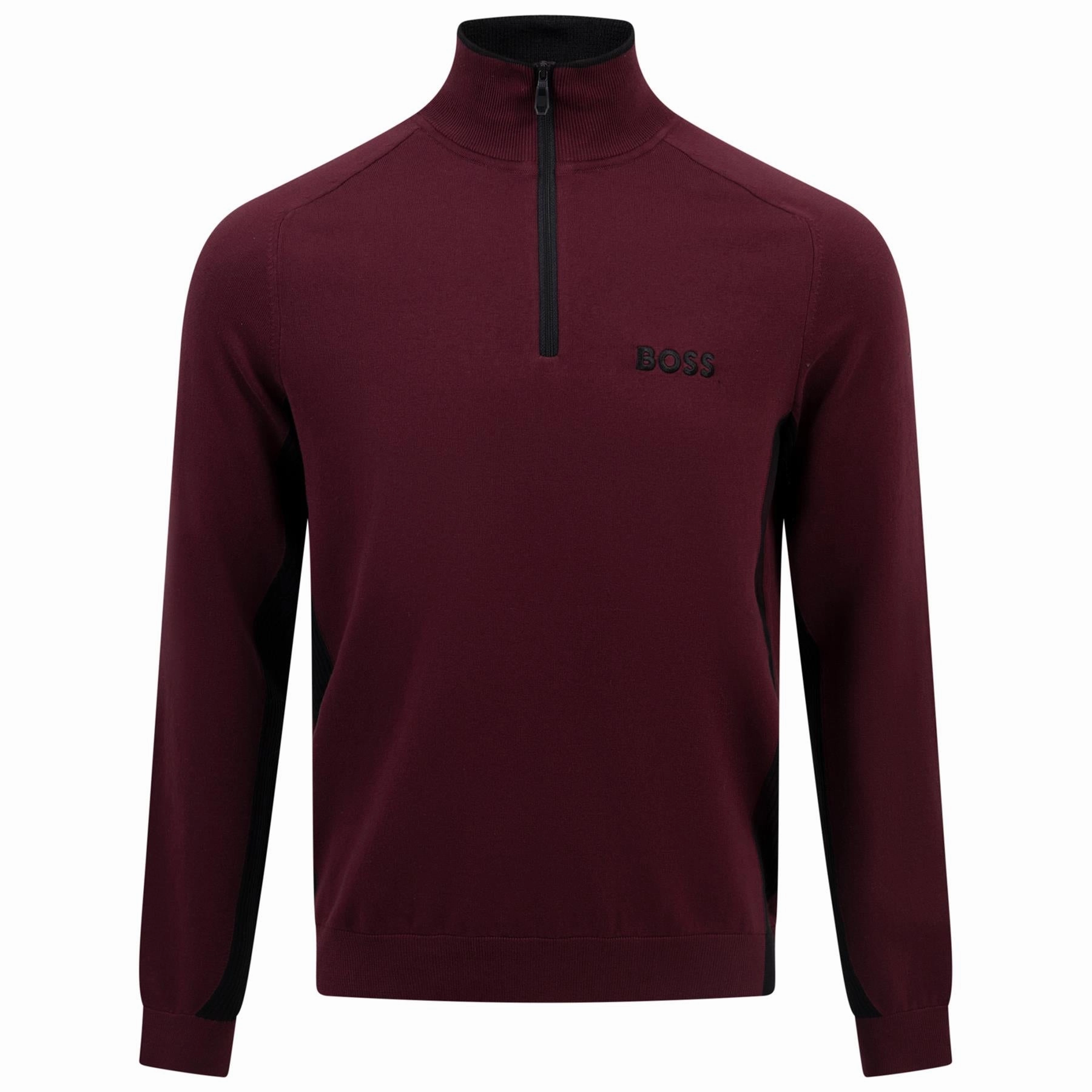Hydro Quarter Zip Mid Layer Medium Red Boss men's fashion and office attire