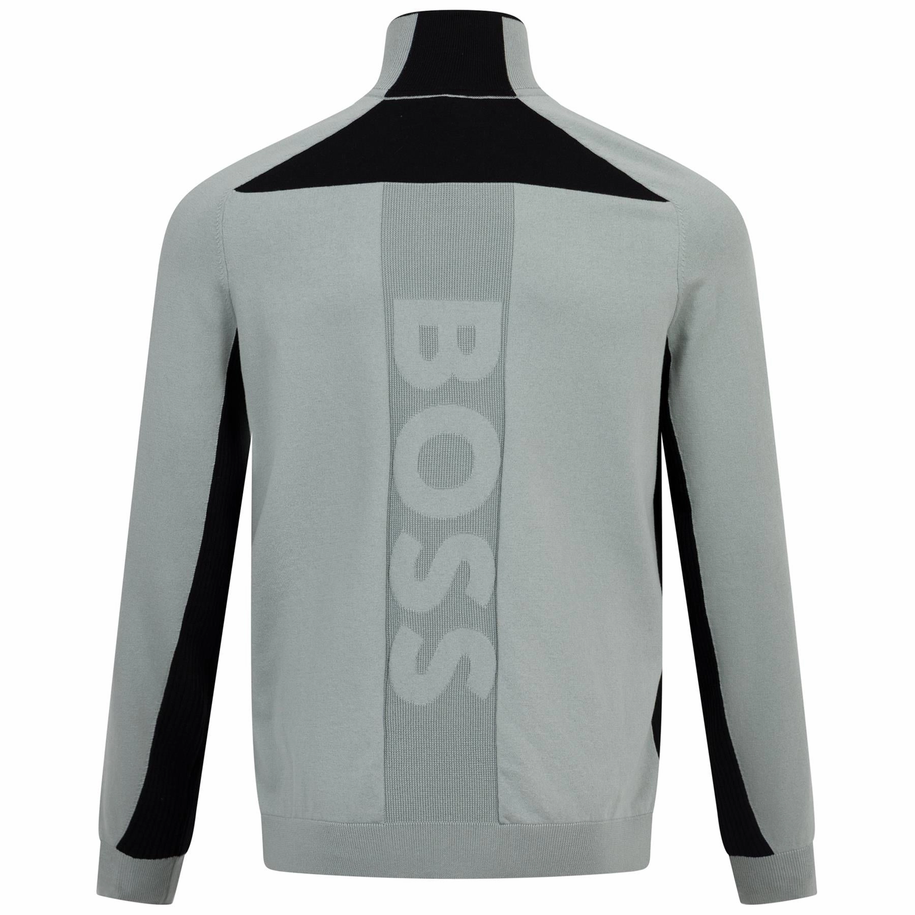 Hydro Quarter Zip Mid Layer Open Green Boss Men's Fashion