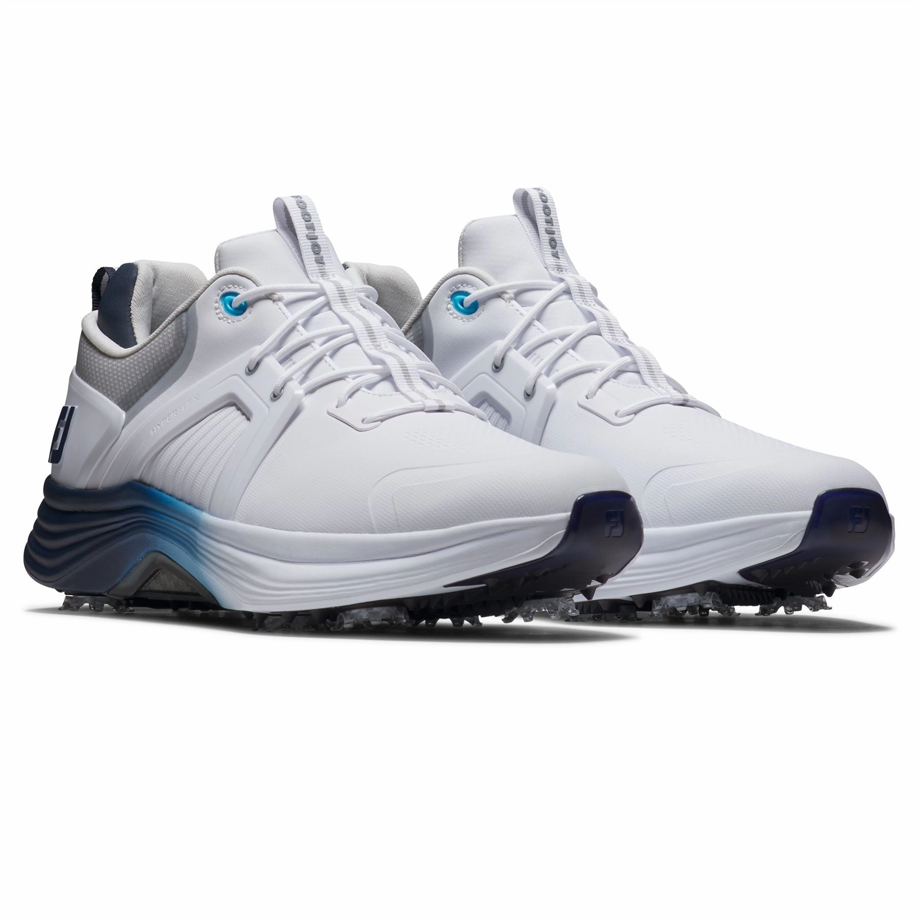 HyperFlex Carbon Golf Shoes White/Navy/Blue Premium Men's Golf Shoes