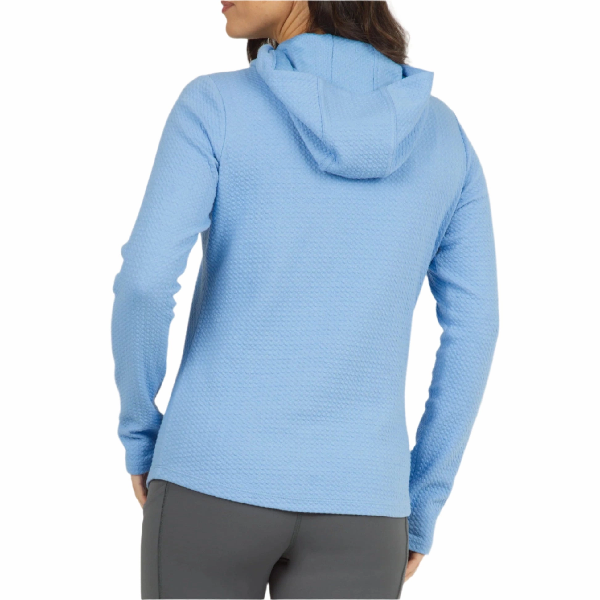 IBKUL Ladies Solid Popcorn Stitch Hoody - Peri Ibkul Women's Activewear
