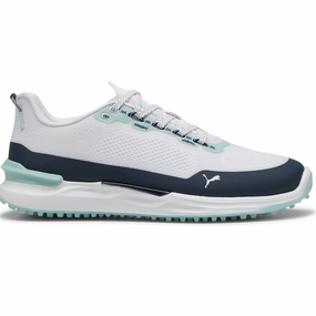 IGNITE Elevate 25 X Golf Shoes Puma White/Deep Navy/Modern Mint Puma men's athletic clothing