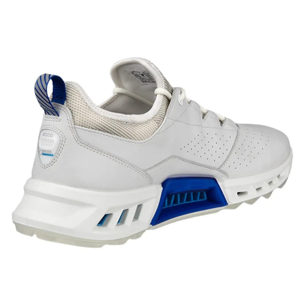 ECCO BIOM C4 Spikeless Golf Shoes White/Mazarine Blue - SS24 Men Everyday Footwear