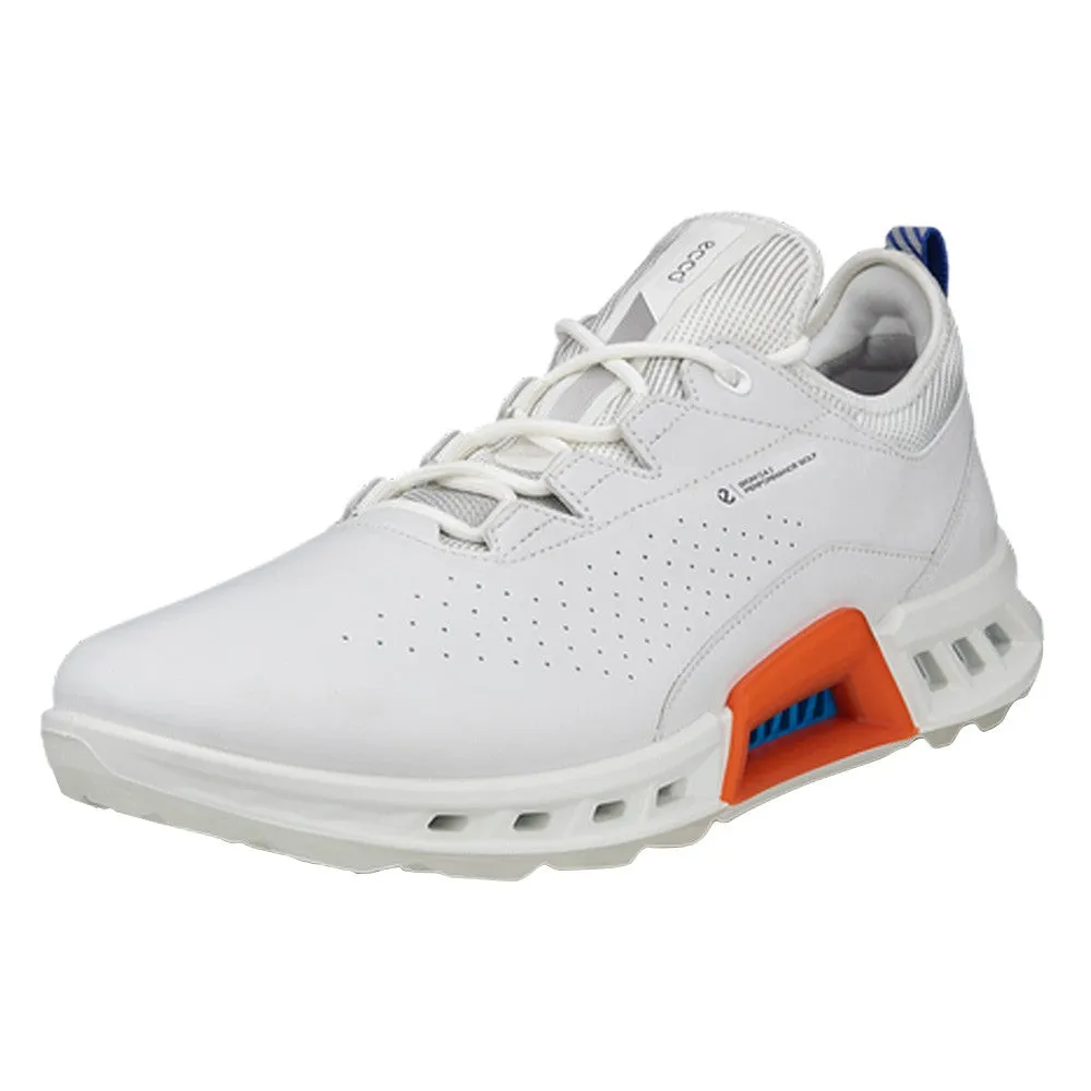 ECCO BIOM C4 Spikeless Golf Shoes White/Mazarine Blue - SS24 Men Wear-Everywhere Shoes, Lightweight Shoes, Lifestyle Sneakers