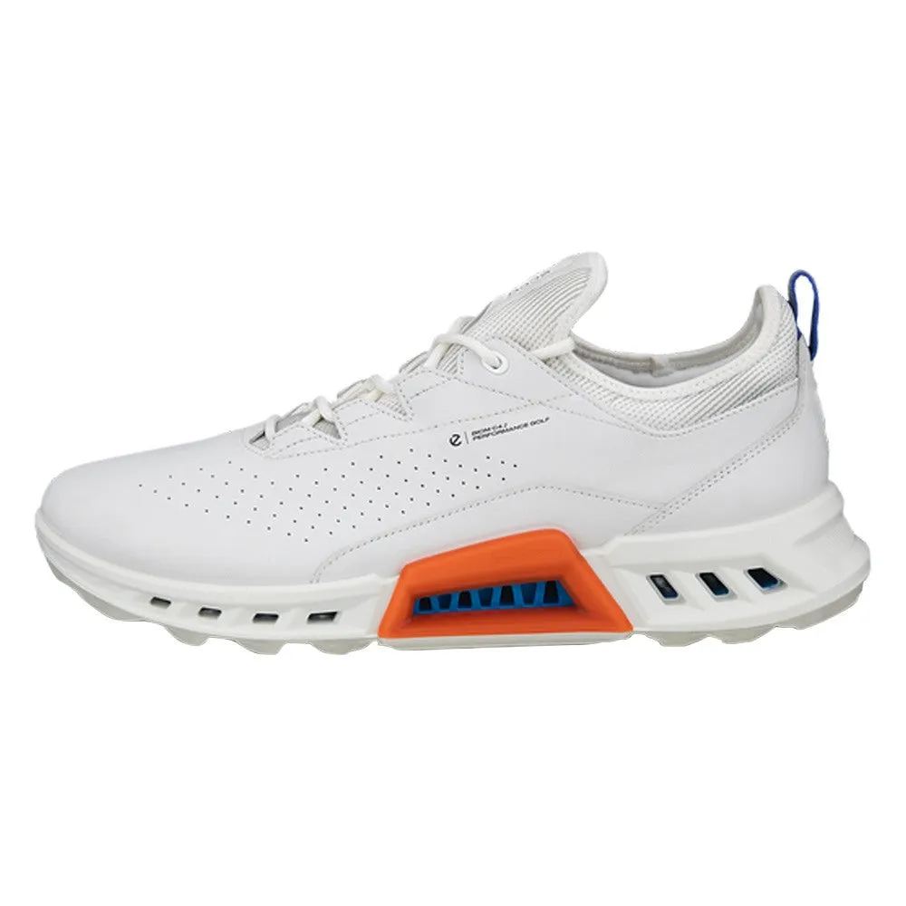 ECCO BIOM C4 Spikeless Golf Shoes White/Mazarine Blue - SS24 Men All-Day Wear Shoes, Flexible Sneakers, Comfort Sandals
