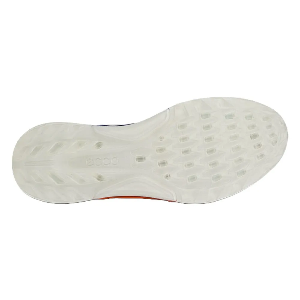 Breathable Uppers ECCO BIOM C4 Spikeless Golf Shoes White/Mazarine Blue - SS24 Men