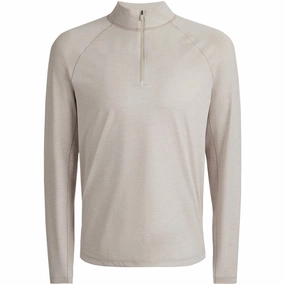 Italian Tech Melange Quarter Zip Mid Layer Stone G/Fore men's golf fashion