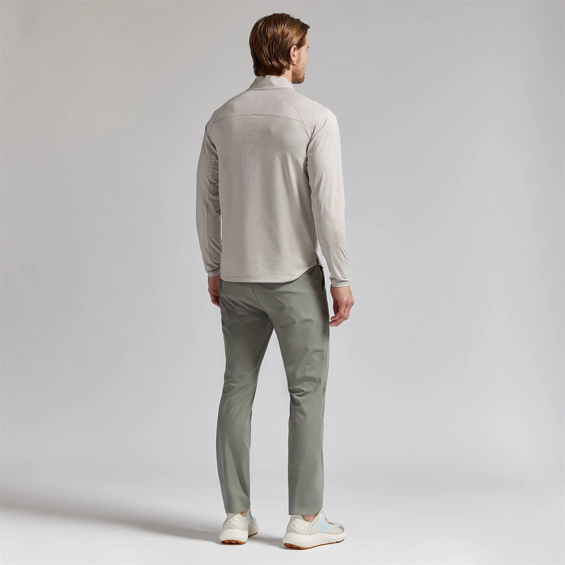 Italian Tech Melange Quarter Zip Mid Layer Stone G/Fore Men's Fashion