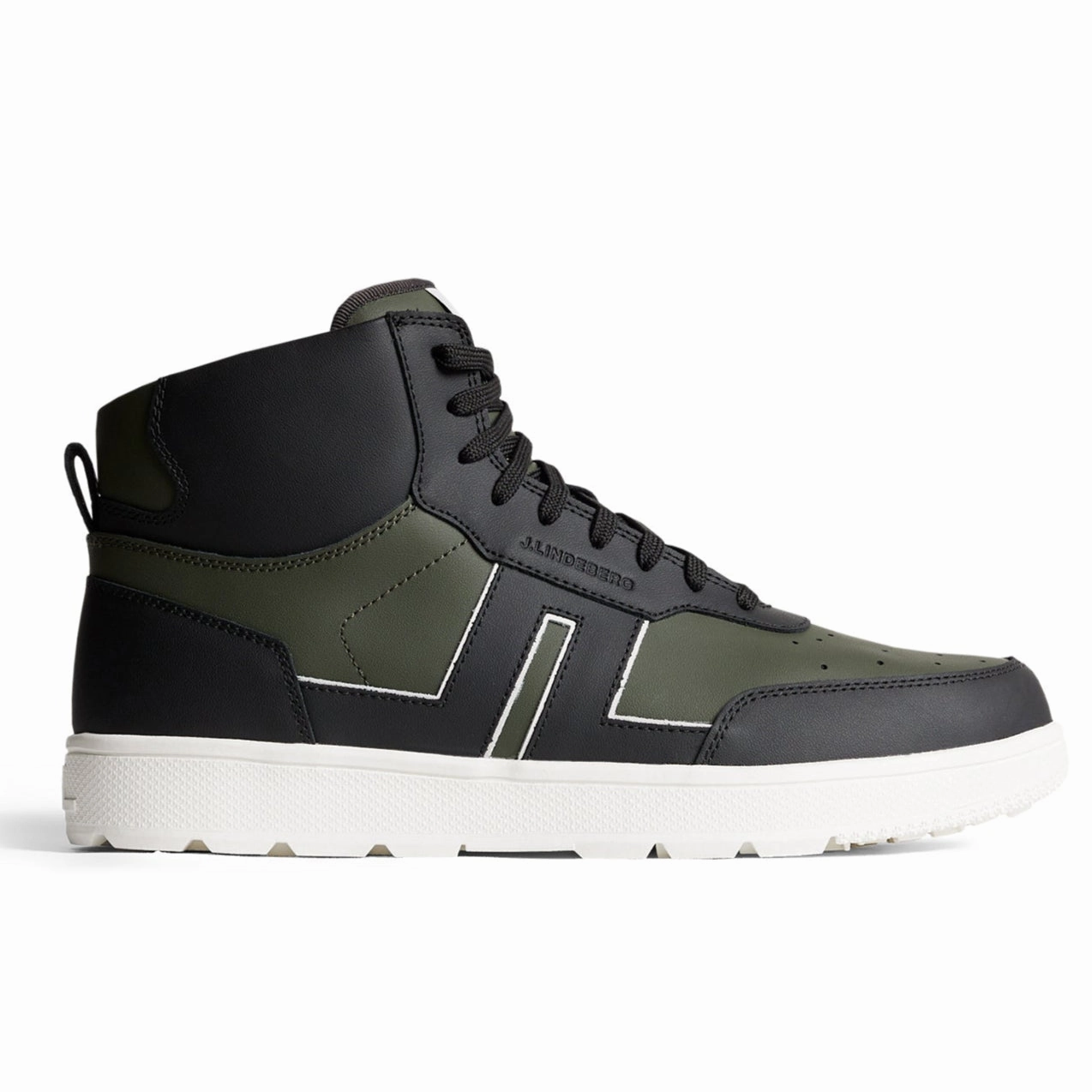 J.Lindeberg Golf Men's Ace Hi-Top Golf Sneaker - FOREST GREEN J.Lindeberg men's stylish golf shoes