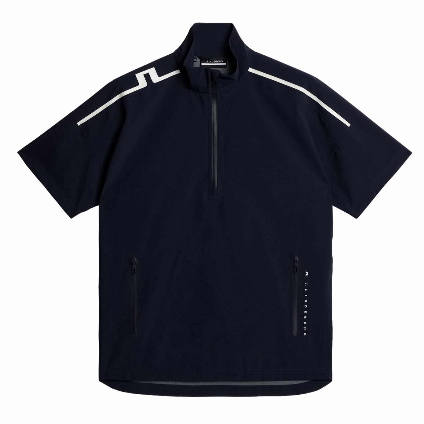 J.Lindeberg Men's Arvid Rain Half Sleeve Shirt - JL NAVY J.Lindeberg men's golf clothing