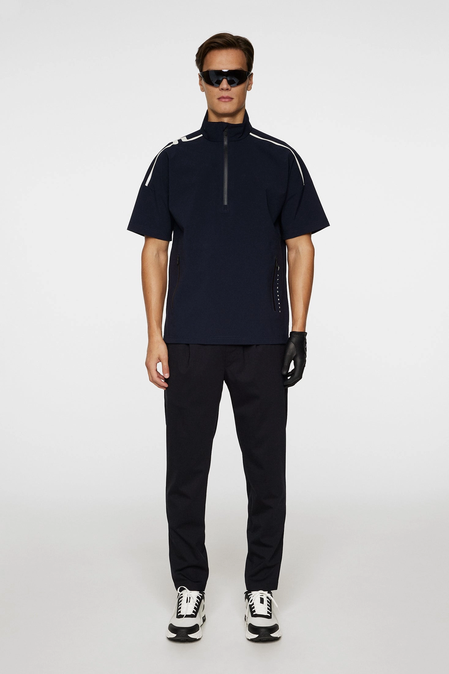 J.Lindeberg Men's Arvid Rain Half Sleeve Shirt - JL NAVY J.Lindeberg Men's Apparel