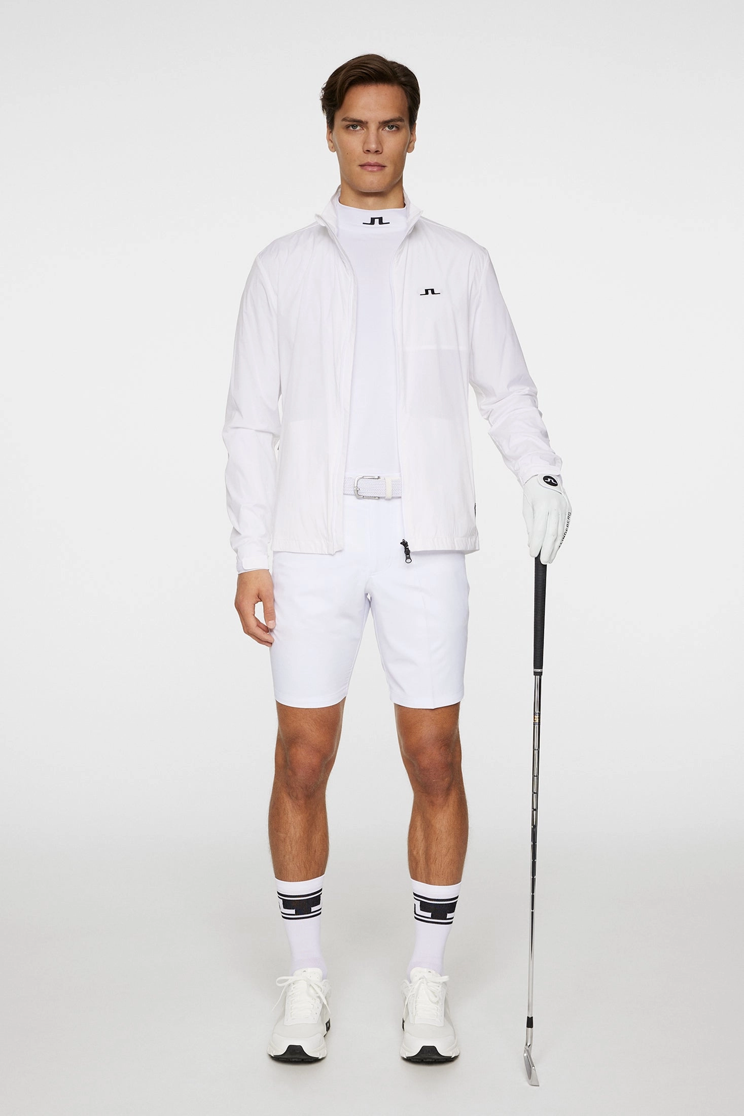 J.Lindeberg Men's Ash Light Packable Jacket- WHITE J.Lindeberg Men's Apparel