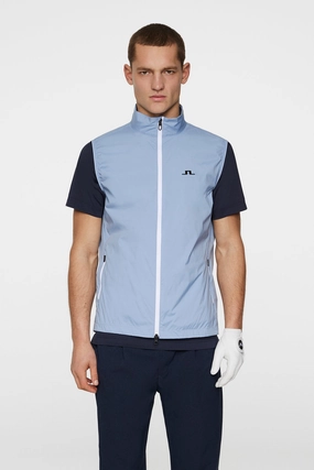 J.Lindeberg Men's Ash Light Packable Vest- RAIN WASHED J.Lindeberg men's golf clothing