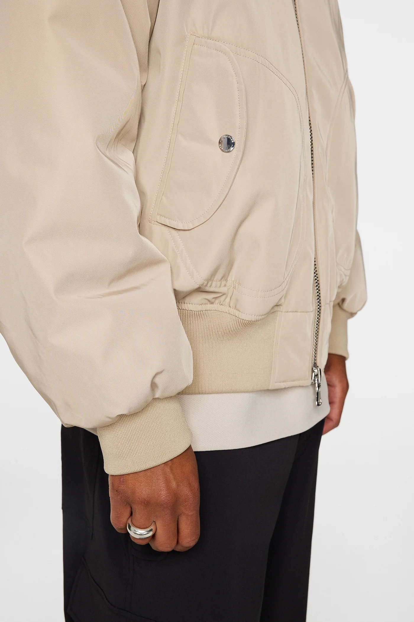 J.Lindeberg Men's Bradley Bomber Jacket - MOONBEAM J.Lindeberg Men's Apparel