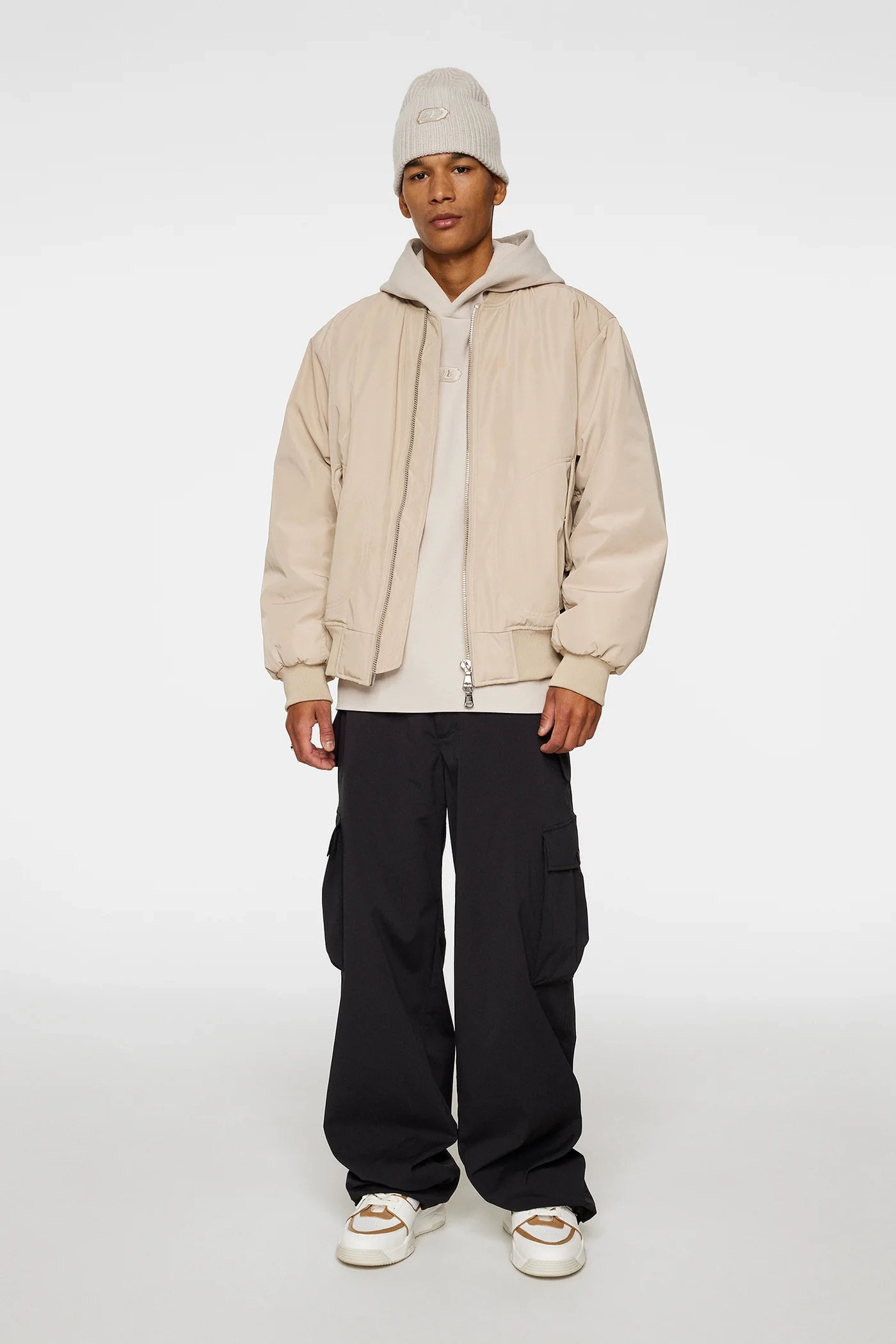 J.Lindeberg Men's Bradley Bomber Jacket - MOONBEAM J.Lindeberg Men's Apparel