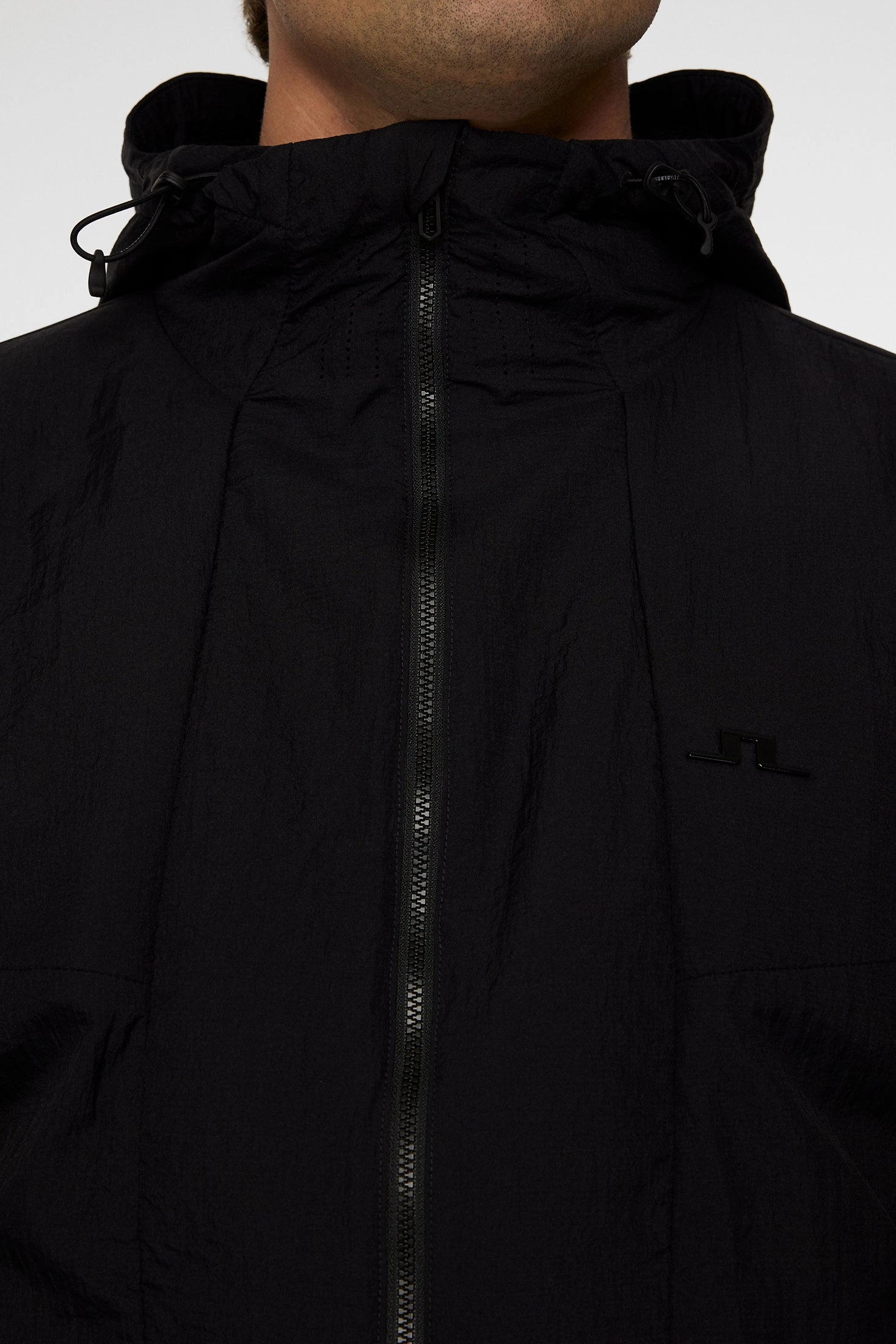 J.Lindeberg Men's DESMOND HOODED Jacket - BLACK J.Lindeberg Men's Apparel