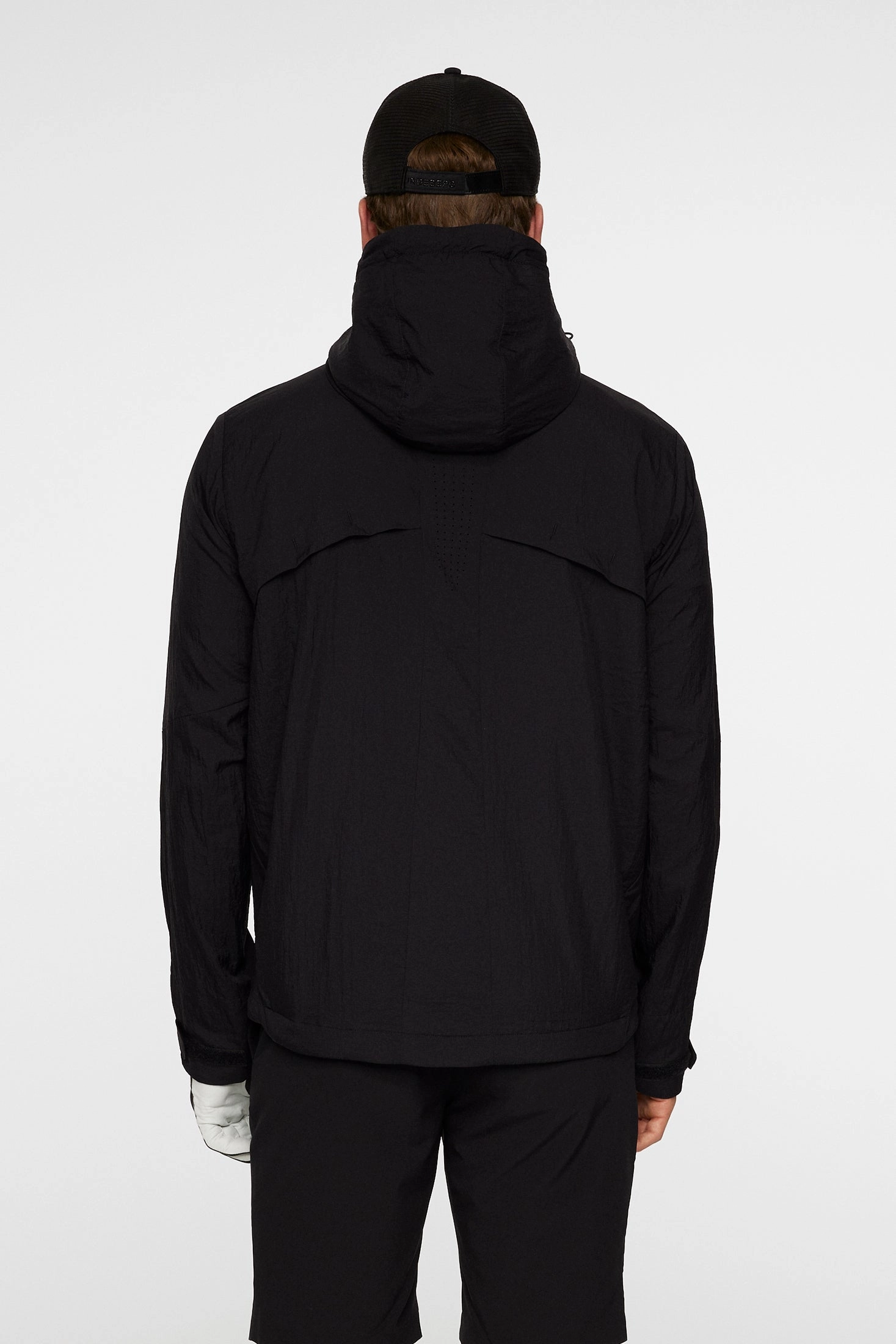 J.Lindeberg Men's DESMOND HOODED Jacket - BLACK J.Lindeberg Men's Apparel