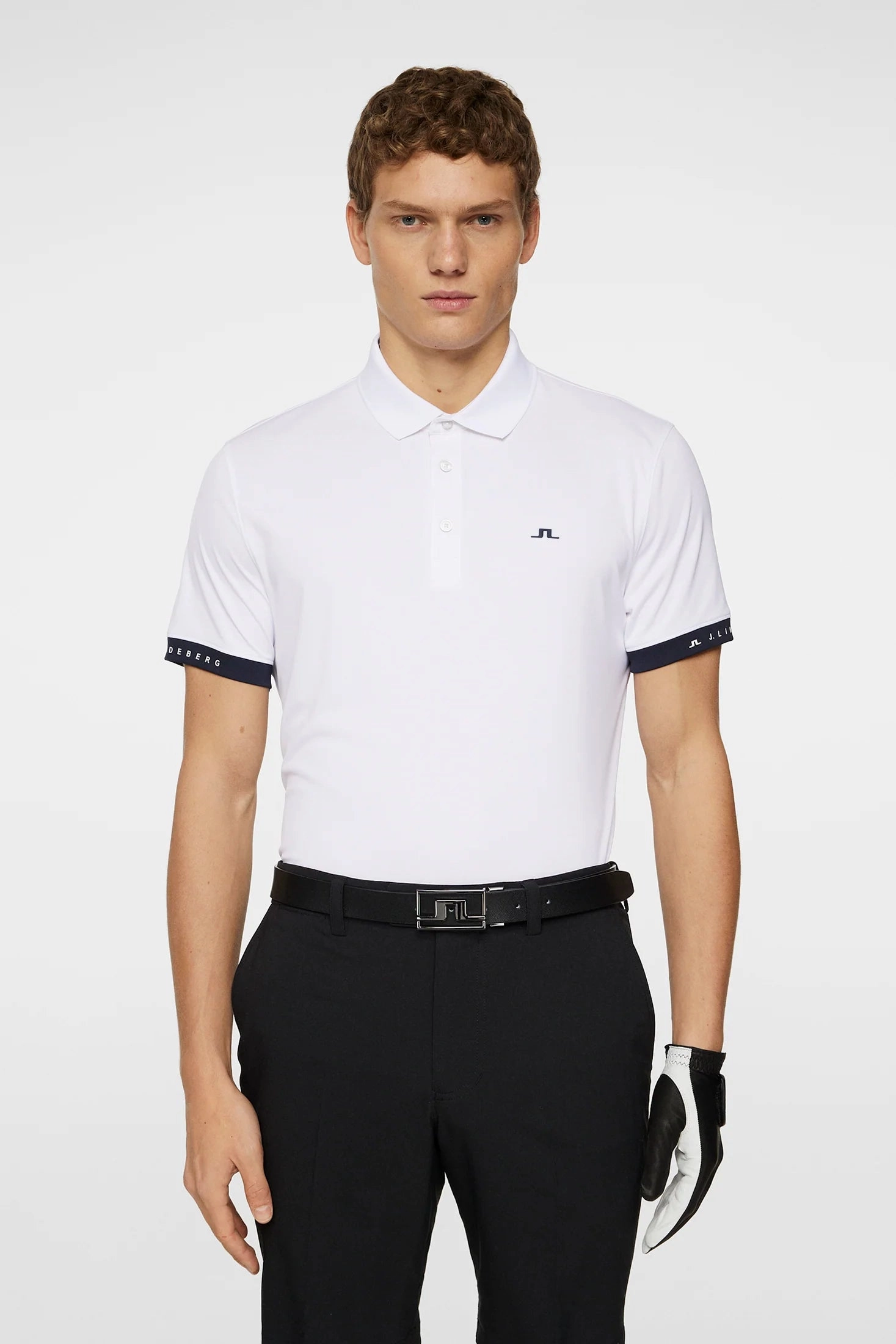J.Lindeberg Men's Guy Polo - White J.Lindeberg Men's Apparel