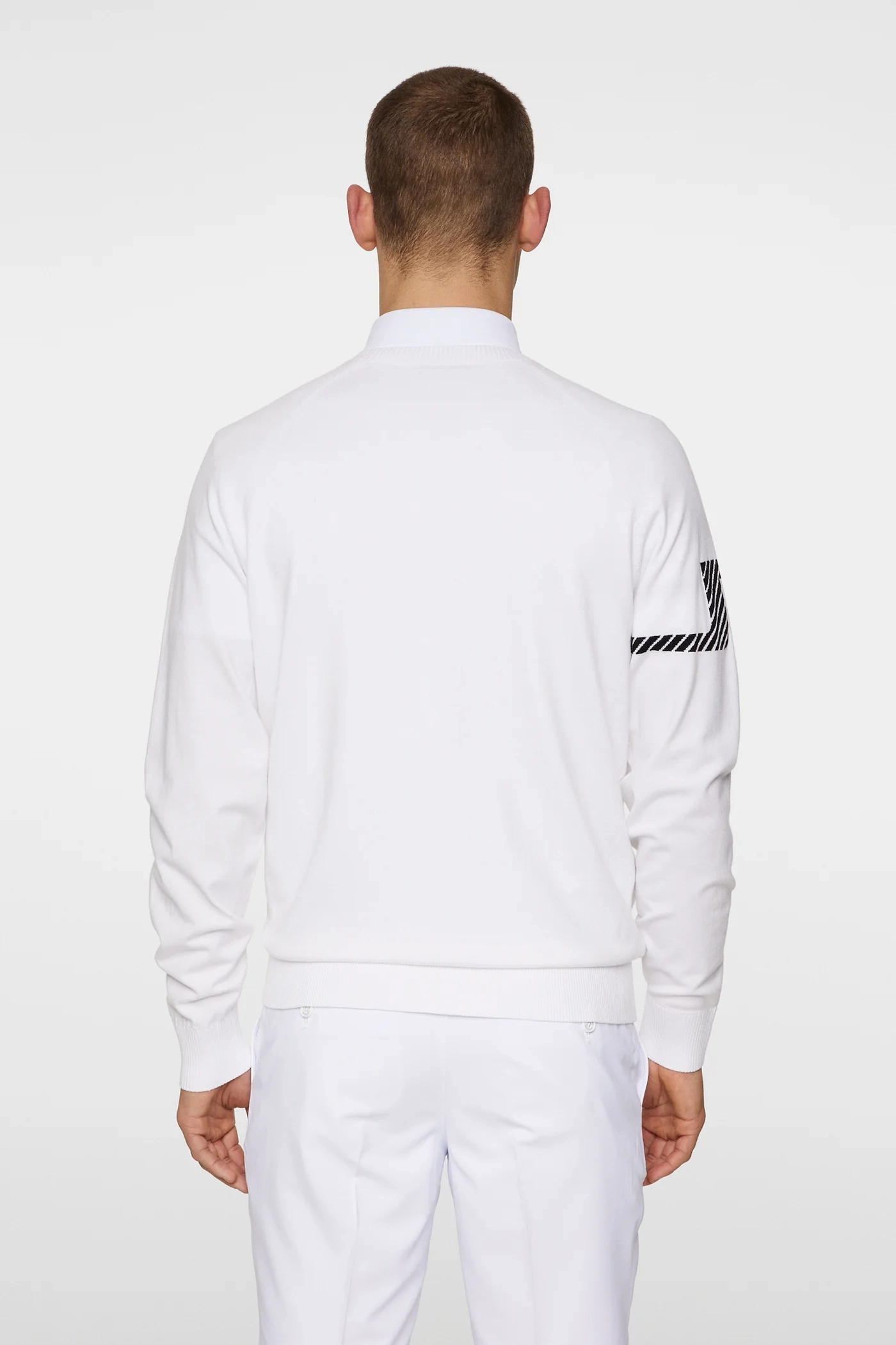J.Lindeberg Men's Heath Knitted Sweater - WHITE J.Lindeberg Men's Apparel