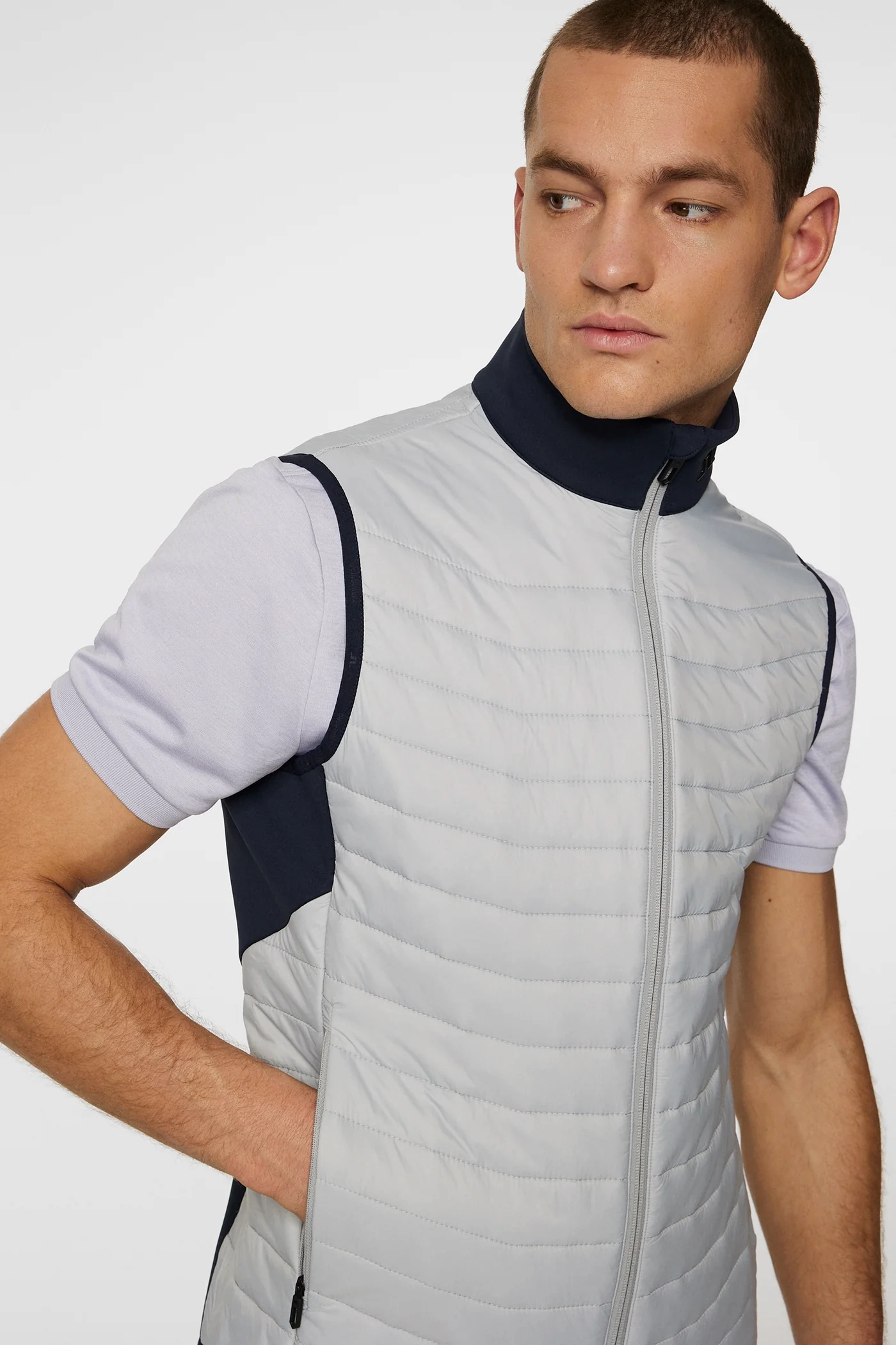 J.Lindeberg Men's HOLDEN Primaloft Quilt Hybrid Vest - HIGH RISE J.Lindeberg Men's Apparel