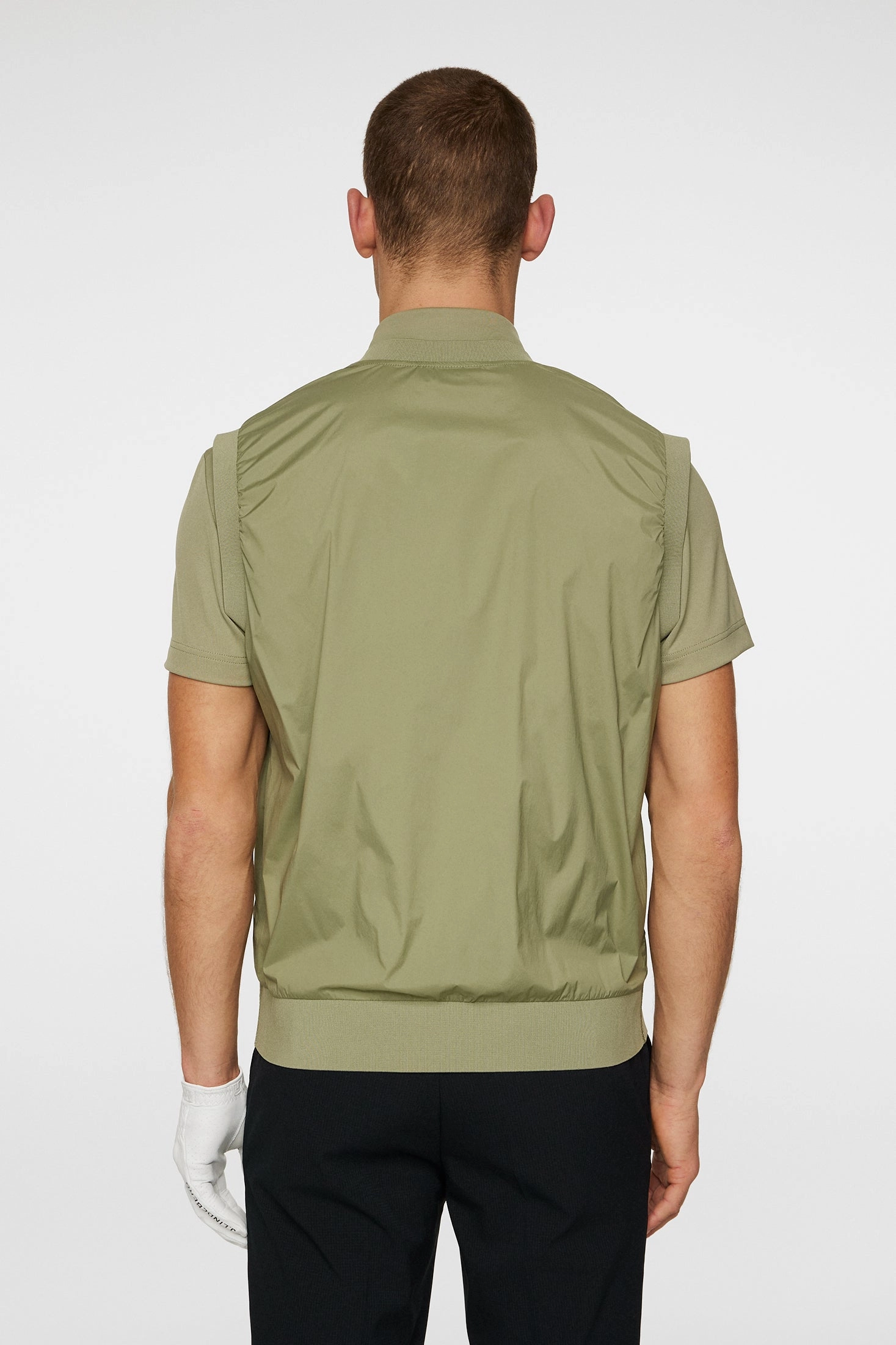 J.Lindeberg Men's Hybrid Vest Windbreaker - OIL GREEN J.Lindeberg Men's Apparel