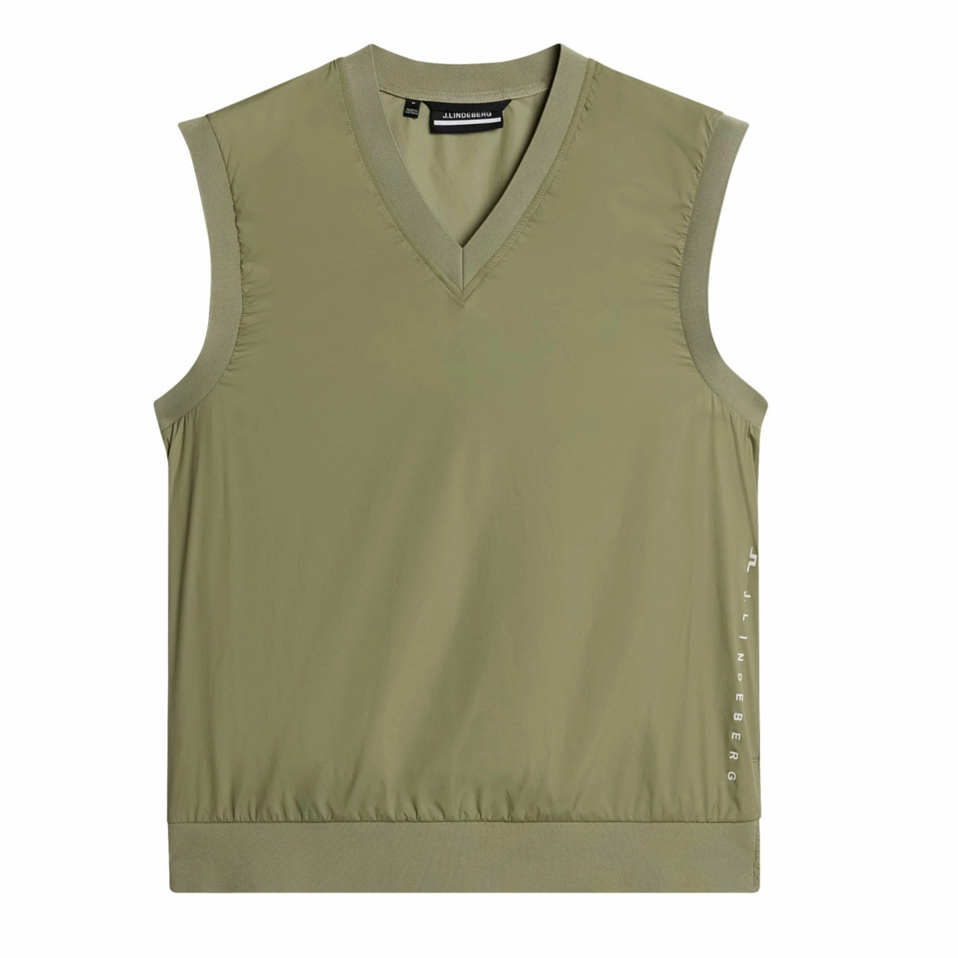 J.Lindeberg Men's Hybrid Vest Windbreaker - OIL GREEN J.Lindeberg men's golf clothing
