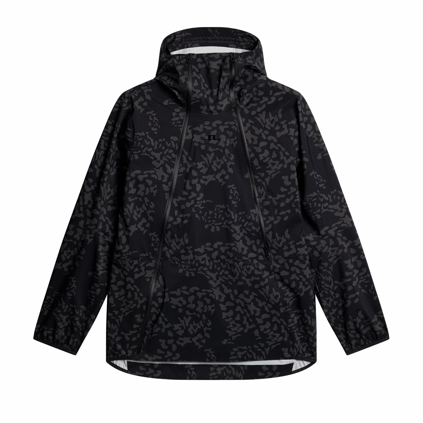 J.Lindeberg Men's Isan Pro Pack Camo Print Waterproof Wind Jacket - BLACK J.Lindeberg men's golf clothing