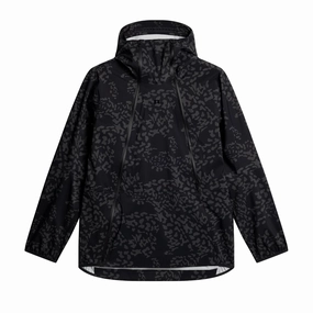 J.Lindeberg Men's Isan Pro Pack Camo Print Waterproof Wind Jacket - BLACK J.Lindeberg men's golf clothing